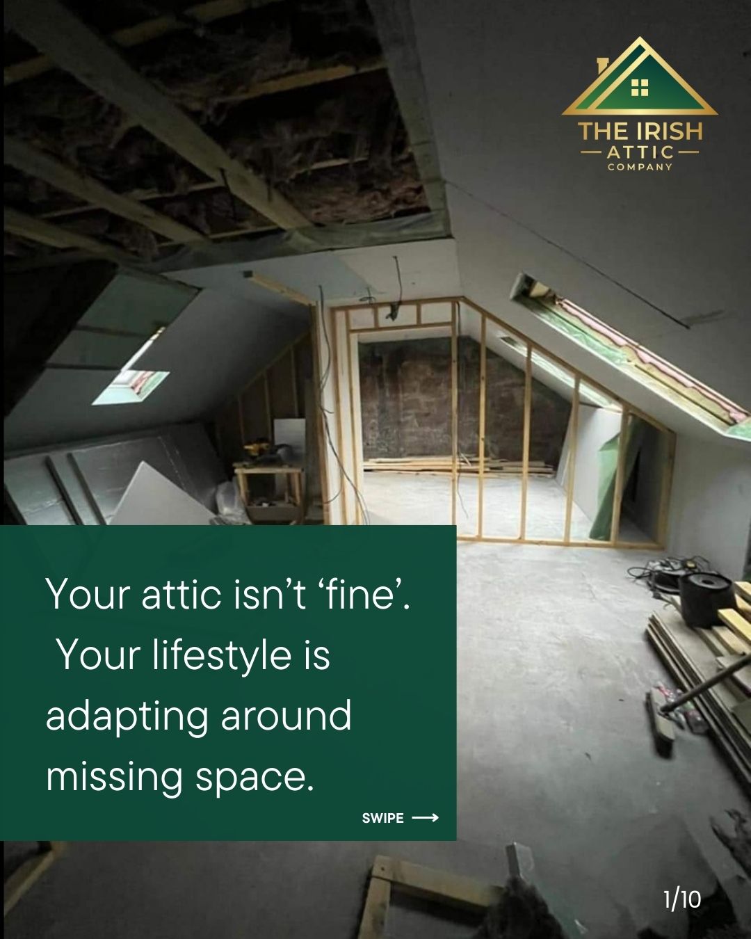 Unfinished attic conversion space showing exposed framing and sloped ceilings, highlighting unused potential beyond a traditional bedroom.