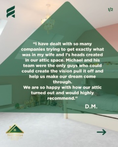 Converted attic playroom with bunk bed, skylights, and soft pink walls